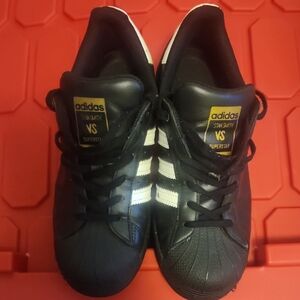 Adidas Black and White Stan Smith Sneakers